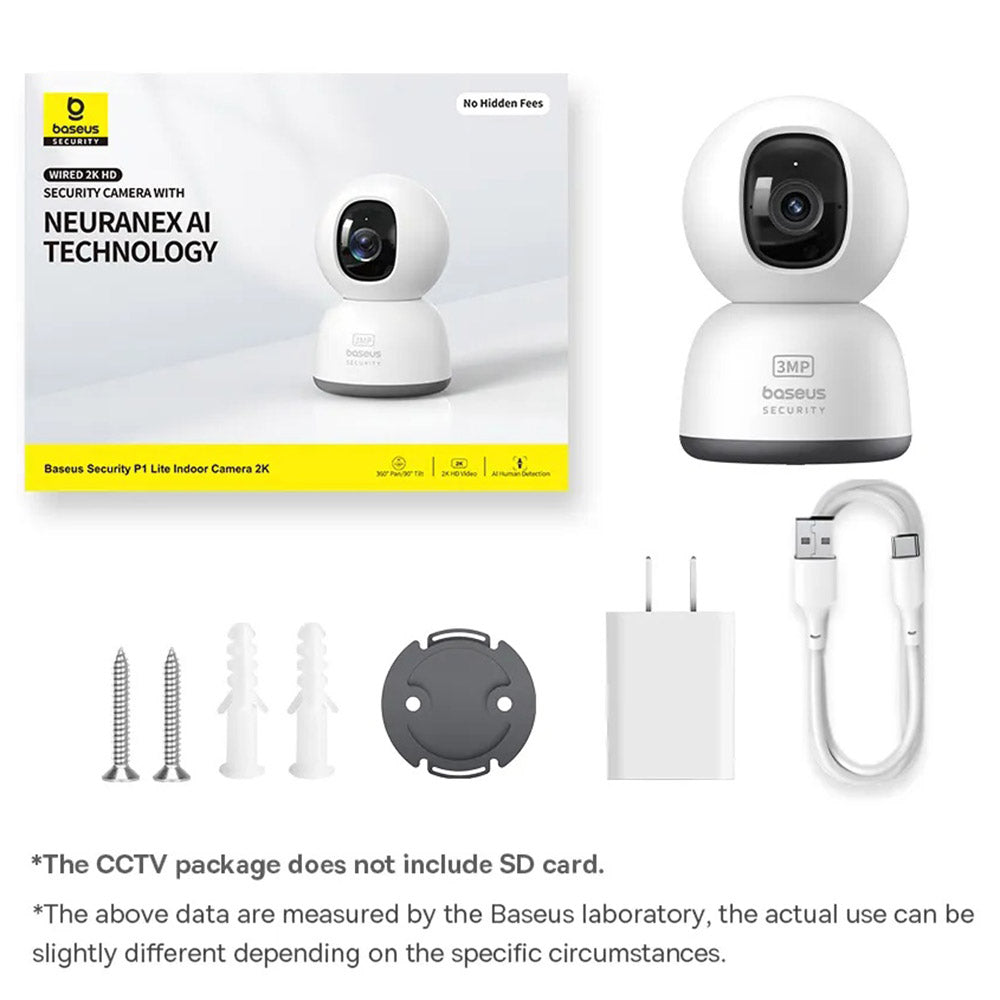 Baseus P1 Lite Surveillance Camera, Wi-Fi, 2K, Indoor S0TV002132