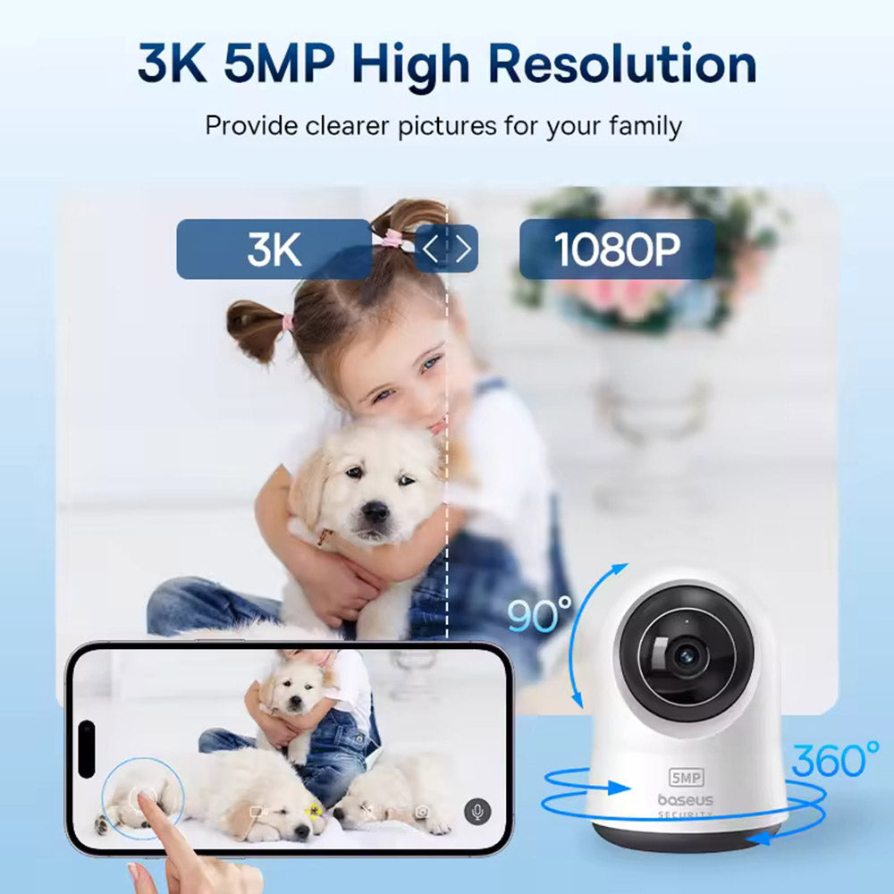 Baseus P1 Pro Bewakingscamera, Wi-Fi, 3K, Binnen S0TW002131