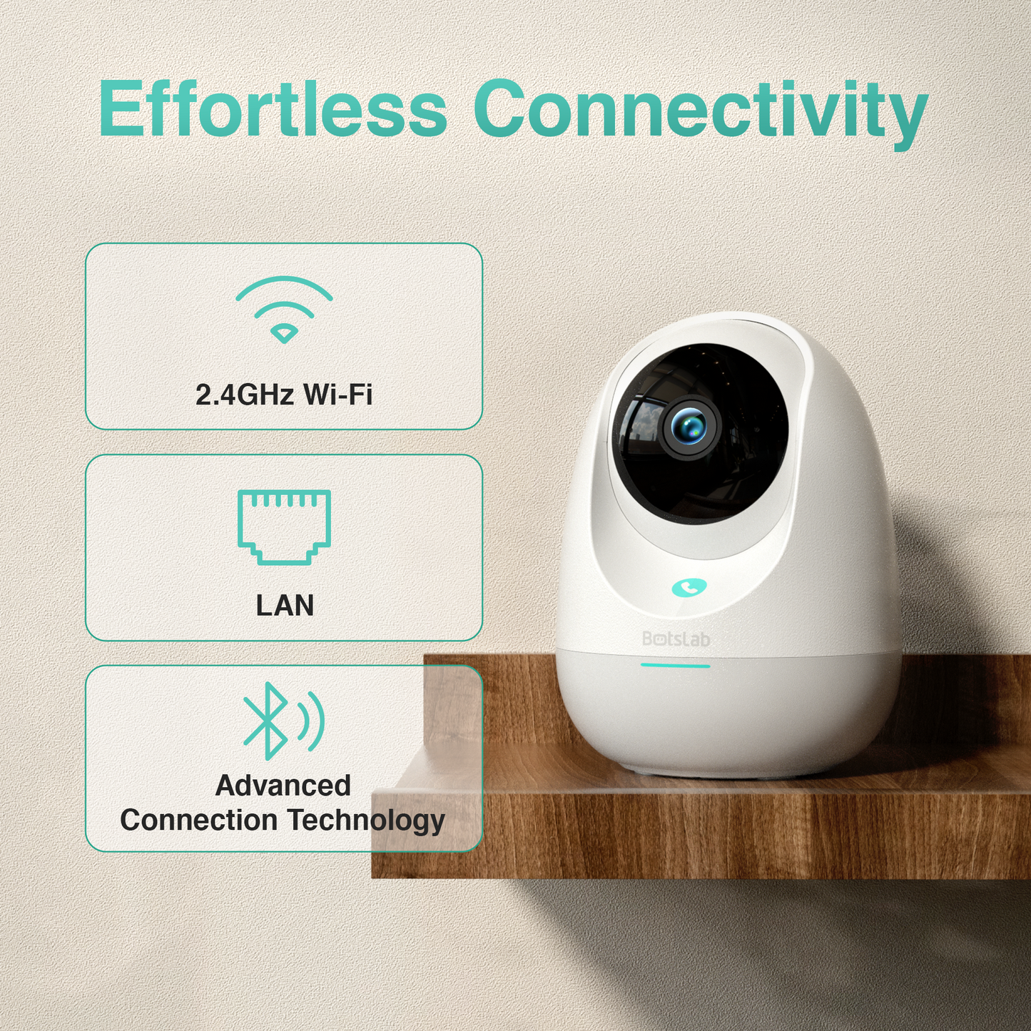 Bewakingscamera Botslab 2E Pro C213, Wi-Fi, 2K, Binnen 