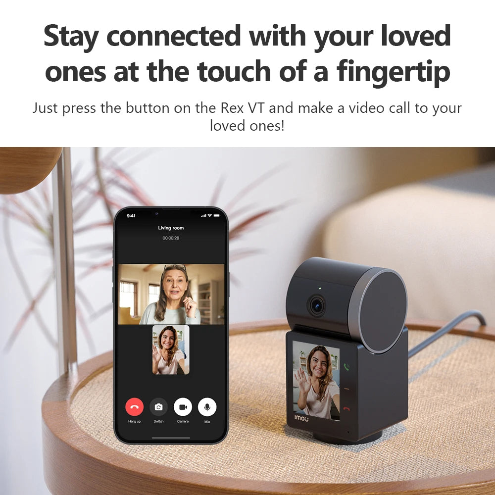 Bewakingscamera Imou Rex VT Pro, Wi-Fi, 3K, Binnen, Zwart IPC-S2VBP-5M0WR