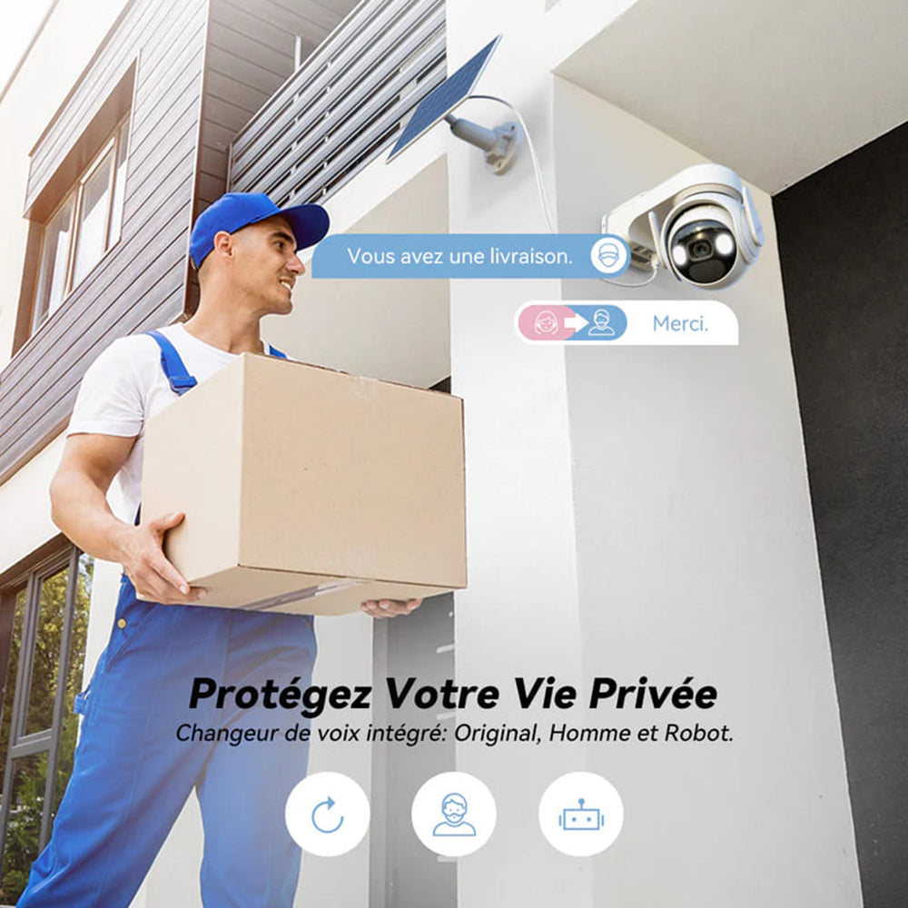 Imou Cell PT Kit Bewakingscamera, Wi-Fi, 2K, IP66, Zonnepaneel, Buiten, Wit KIT/IPC-K9EP-3T0WE/FSP12-TYPEC