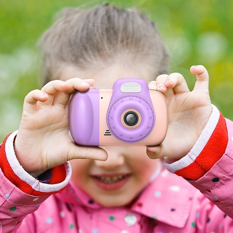 Digitale Camera HOCO DV201 Kids, 1080P, 2MP, Roze