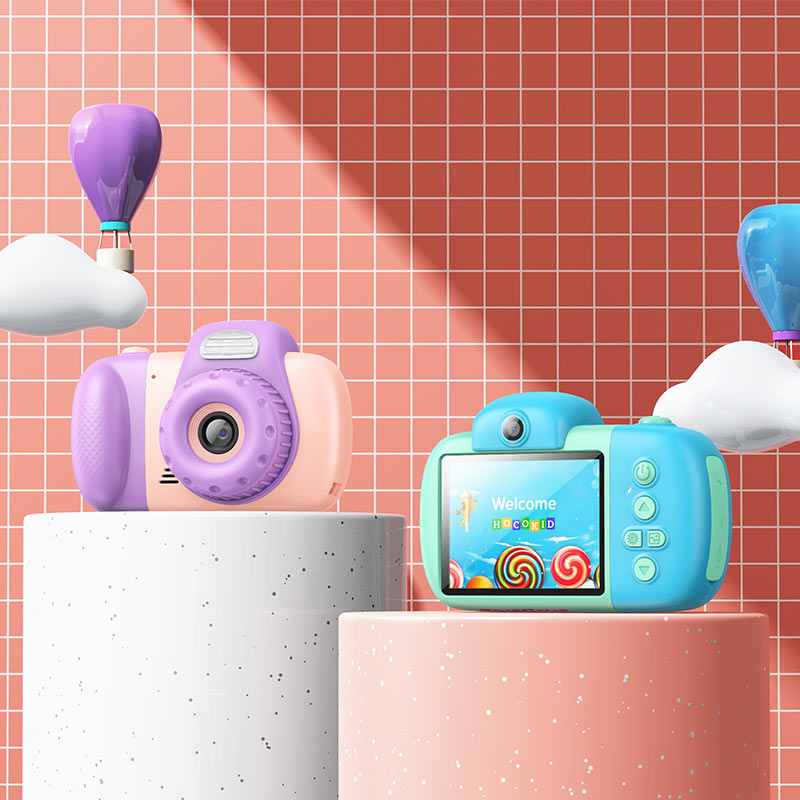 Digitale Camera HOCO DV201 Kids, 1080P, 2MP, Blauw