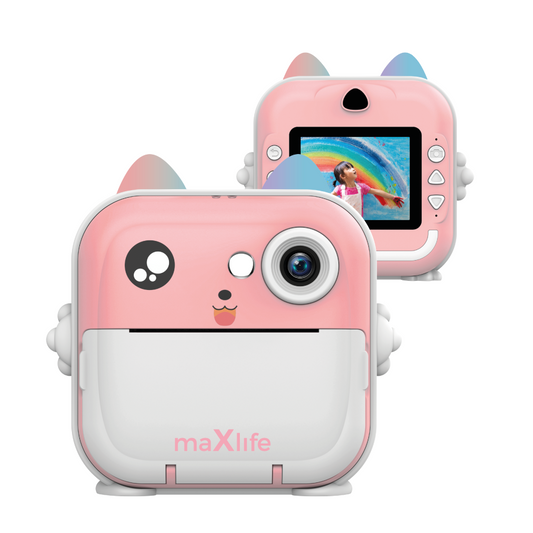 Digitale camera met afdrukfunctie MaXlife MXPC-100 Kids, Roze