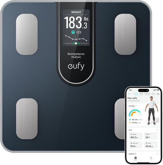 Digitale weegschaal Eufy Smart Scale C20, Zwart T9130011