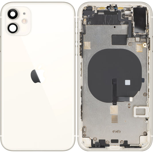 Apple iPhone 11 Batterijdeksel, Met Half Hoesje, Wit, Swap 