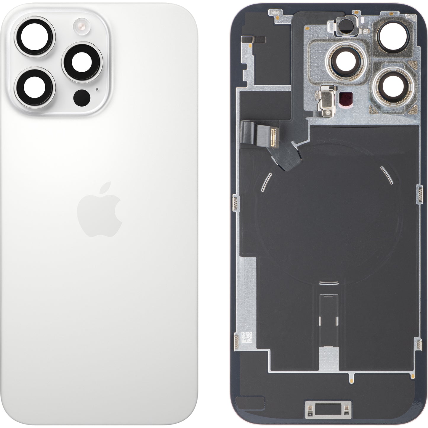 Batterijdeksel Apple iPhone 16 Pro Max, Wit (White Titanium), Swap