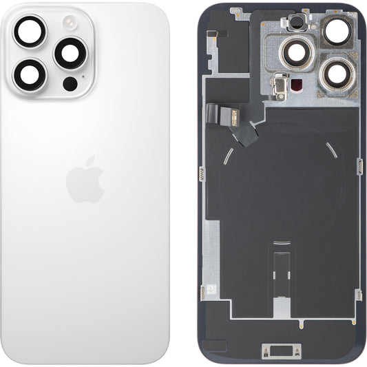 Batterijdeksel Apple iPhone 16 Pro Max, Wit (White Titanium), Swap