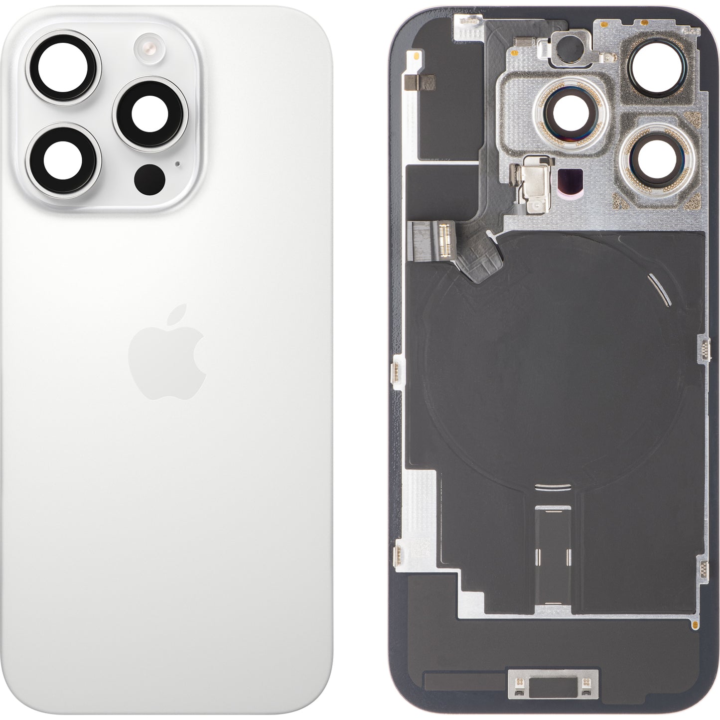 Batterijdeksel Apple iPhone 16 Pro, Wit (White Titanium), Swap
