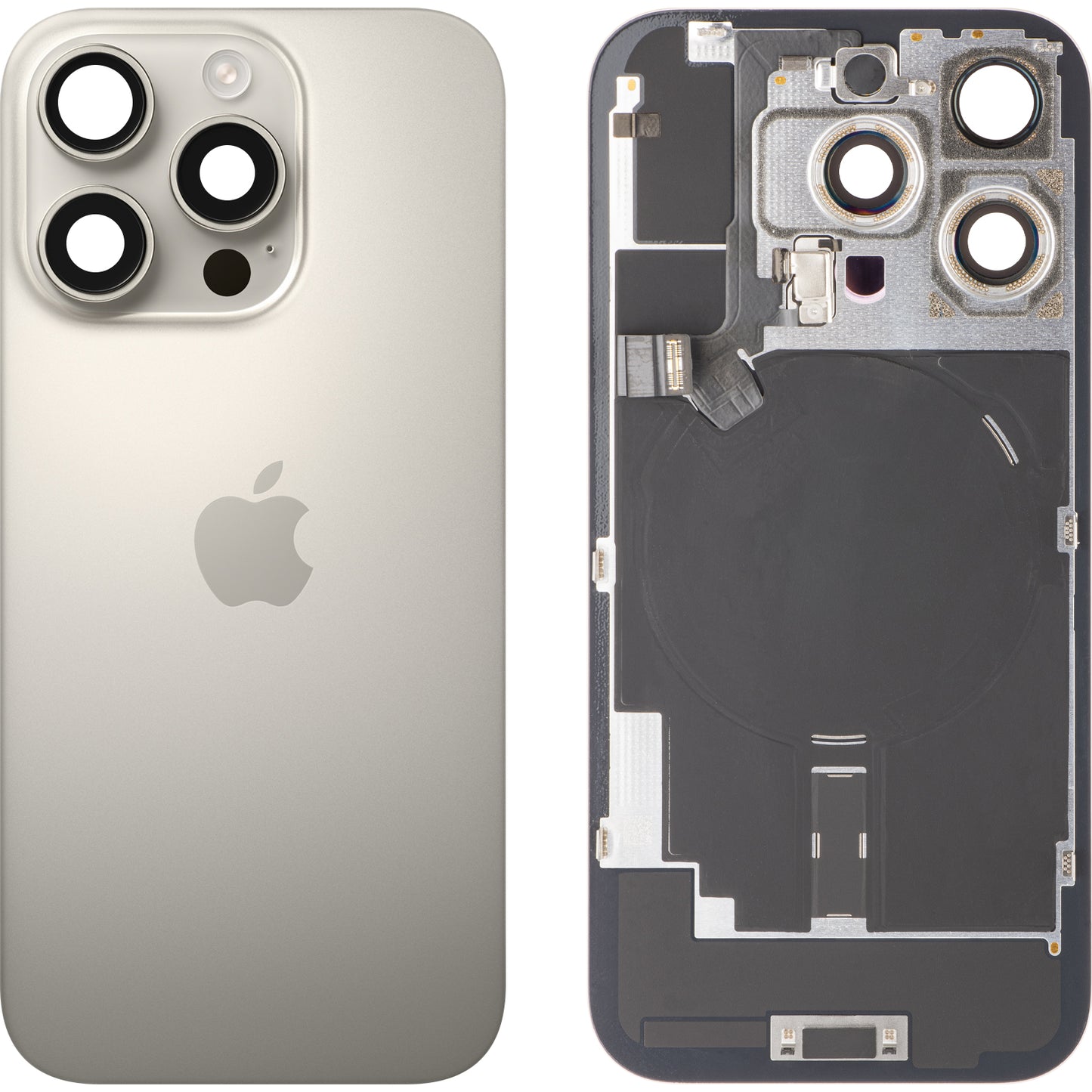Batterijdeksel Apple iPhone 16 Pro, Beige (Natural Titanium), Swap