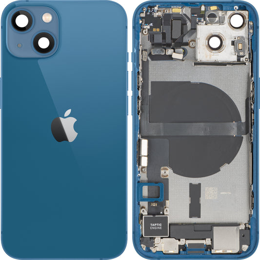 Batterijdeksel Apple iPhone 13, Met Middenbehuizing, Volledige Onderdelen, Blauw, Swap