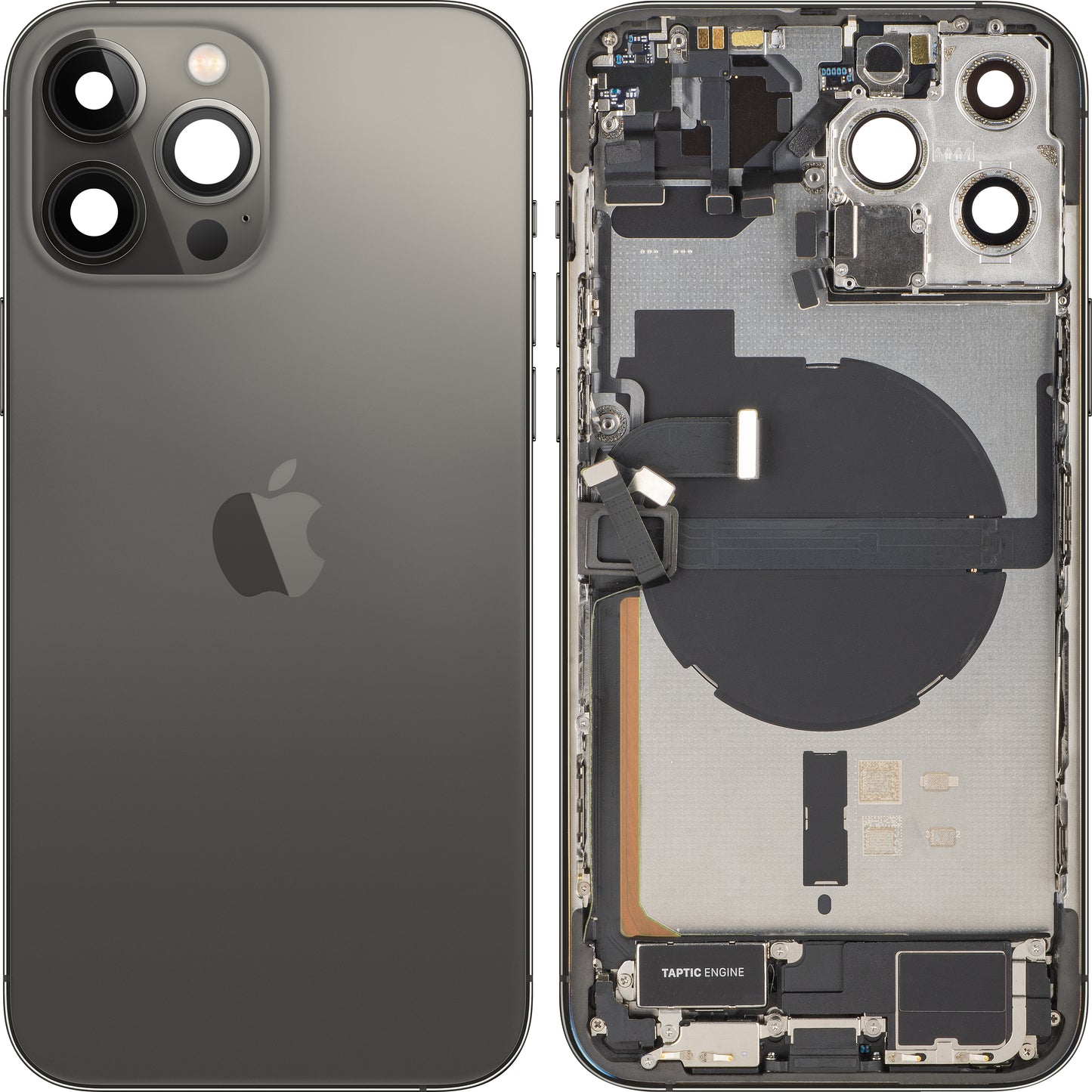Apple iPhone 13 Pro Max Batterijklep, Met Middenbehuizing, Complete Onderdelen, Zwart (Graphite), Swap