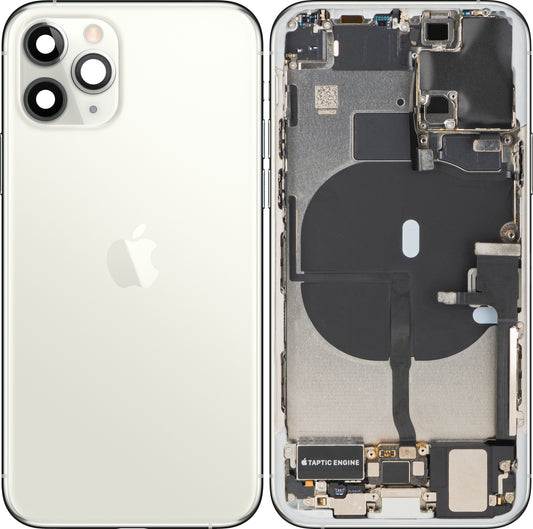 Apple iPhone 11 Pro Batterijklep, Met Middenbehuizing, Complete Onderdelen, Zilver, Swap