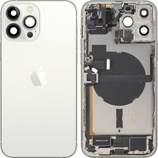 Batterijklep Apple iPhone 13 Pro Max, met middenbehuizing, volledige onderdelen, zilver, swap