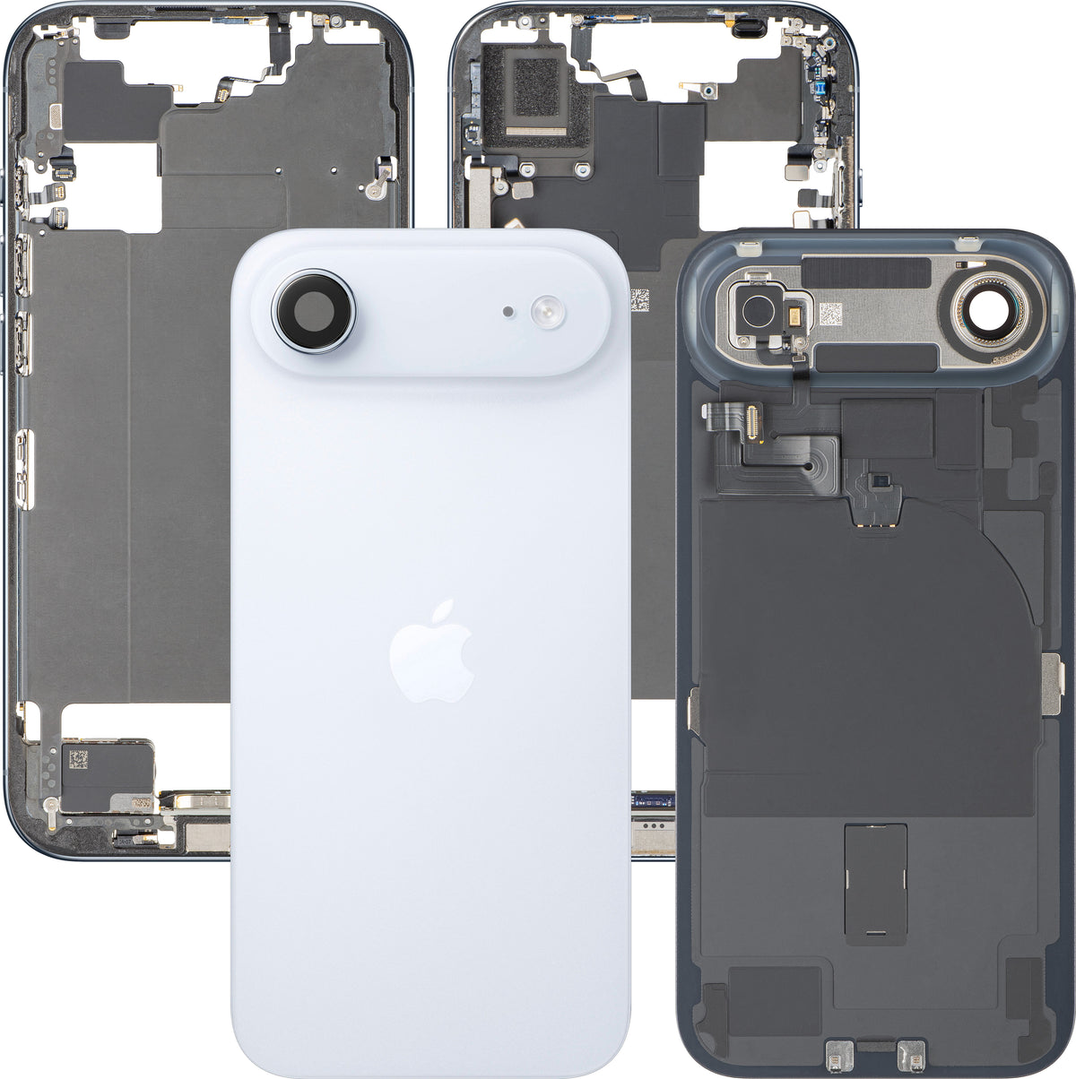 Apple iPhone 17 Air Batterijklep, Met Middenbehuizing, Complete Onderdelen, Blauw (Sky Blue), Premium Swap