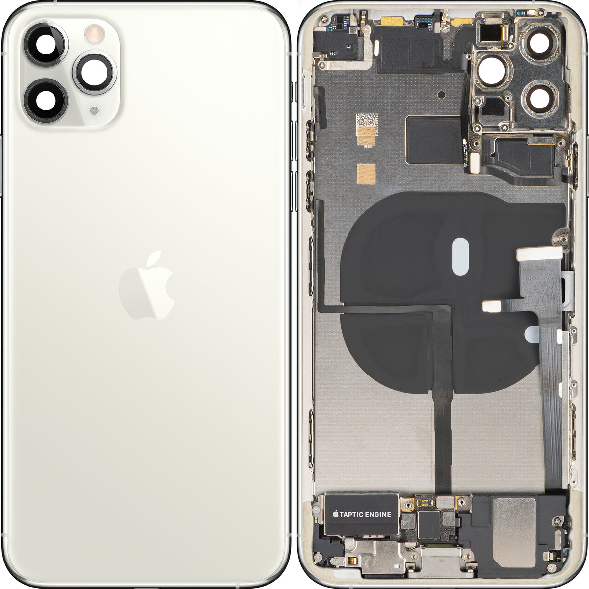 Apple iPhone 11 Pro Max Batterijklep, Met Middenbehuizing, Complete Onderdelen, Zilver (Matte Silver), Premium Swap