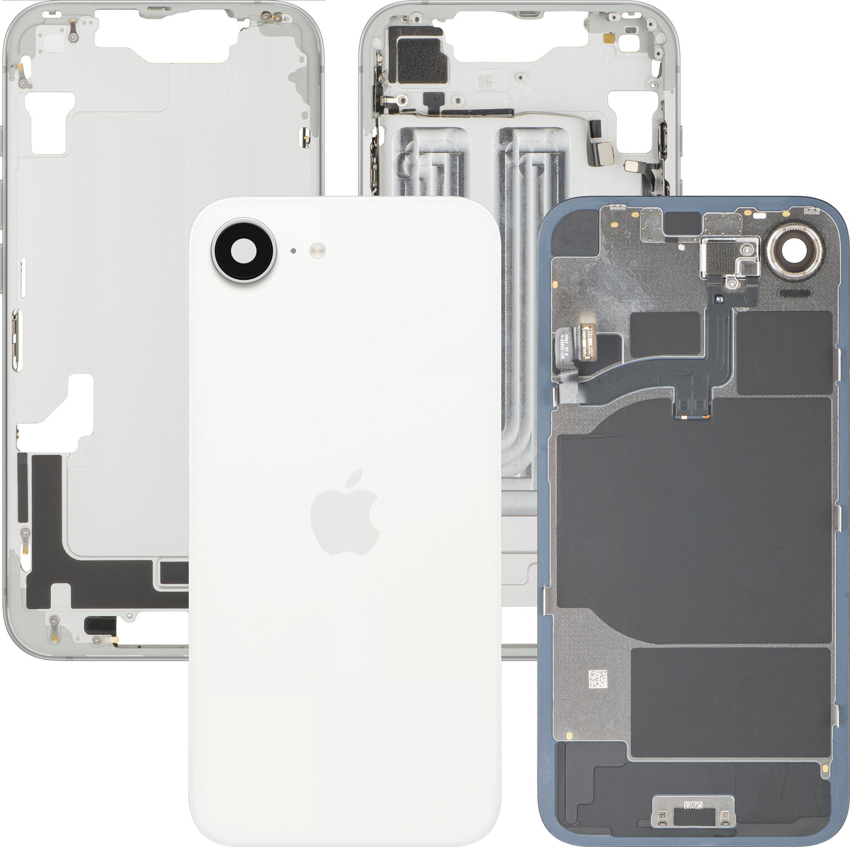 Apple iPhone 16e Batterijklep, Met Middenbehuizing, Wit, Premium Swap