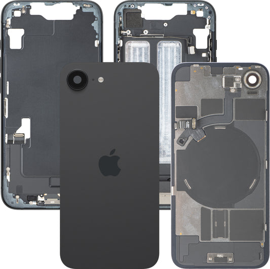 Apple iPhone 17e Batterijklep, Met Middenbehuizing, Complete Onderdelen, Zwart, Premium Swap