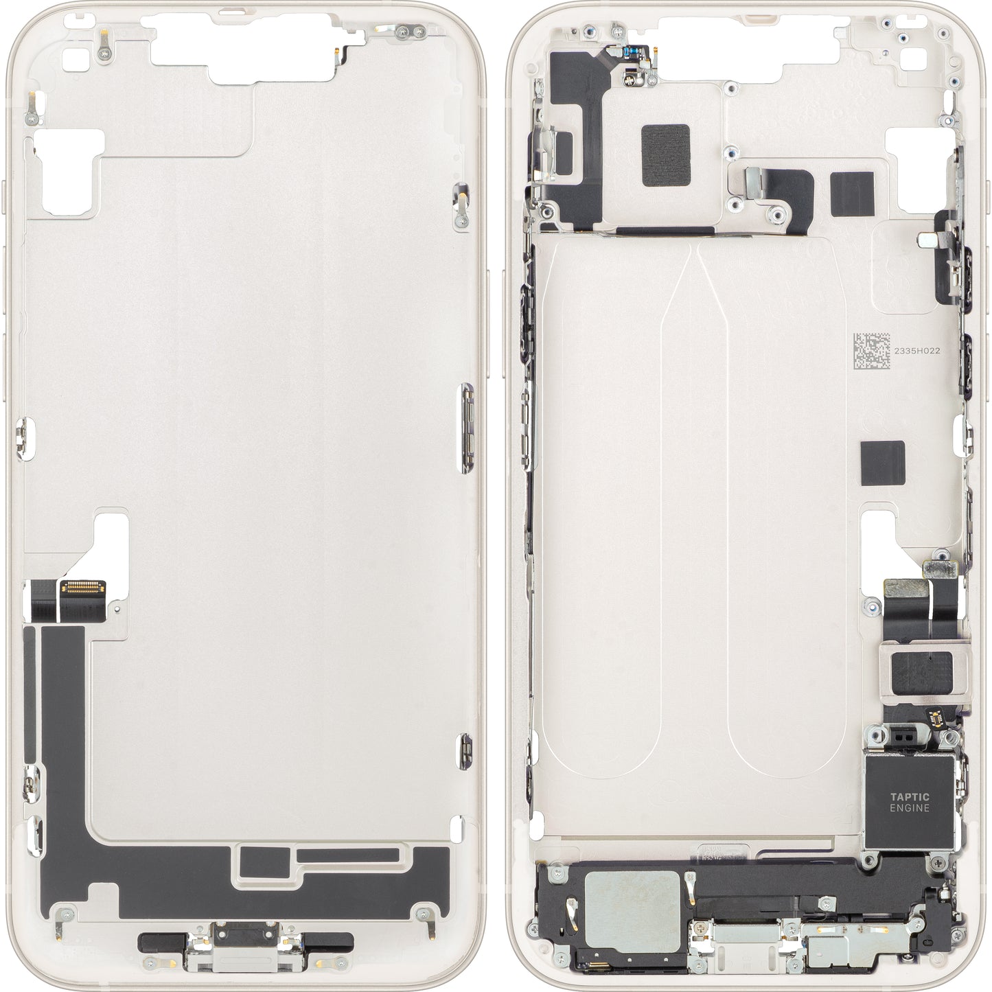 Batterijdeksel Apple iPhone 14 Plus, Met Middenbehuizing, Volledige Onderdelen, Wit (Starlight), Swap