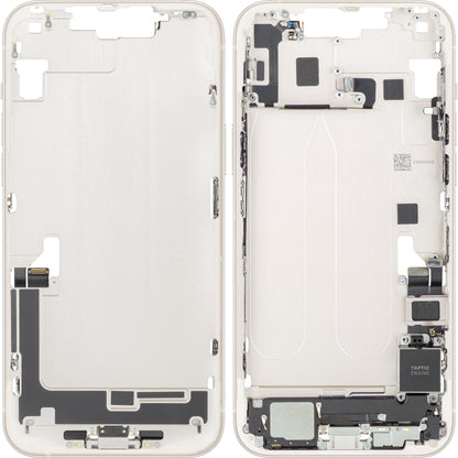 Batterijdeksel Apple iPhone 14 Plus, Met Middenbehuizing, Volledige Onderdelen, Wit (Starlight), Swap