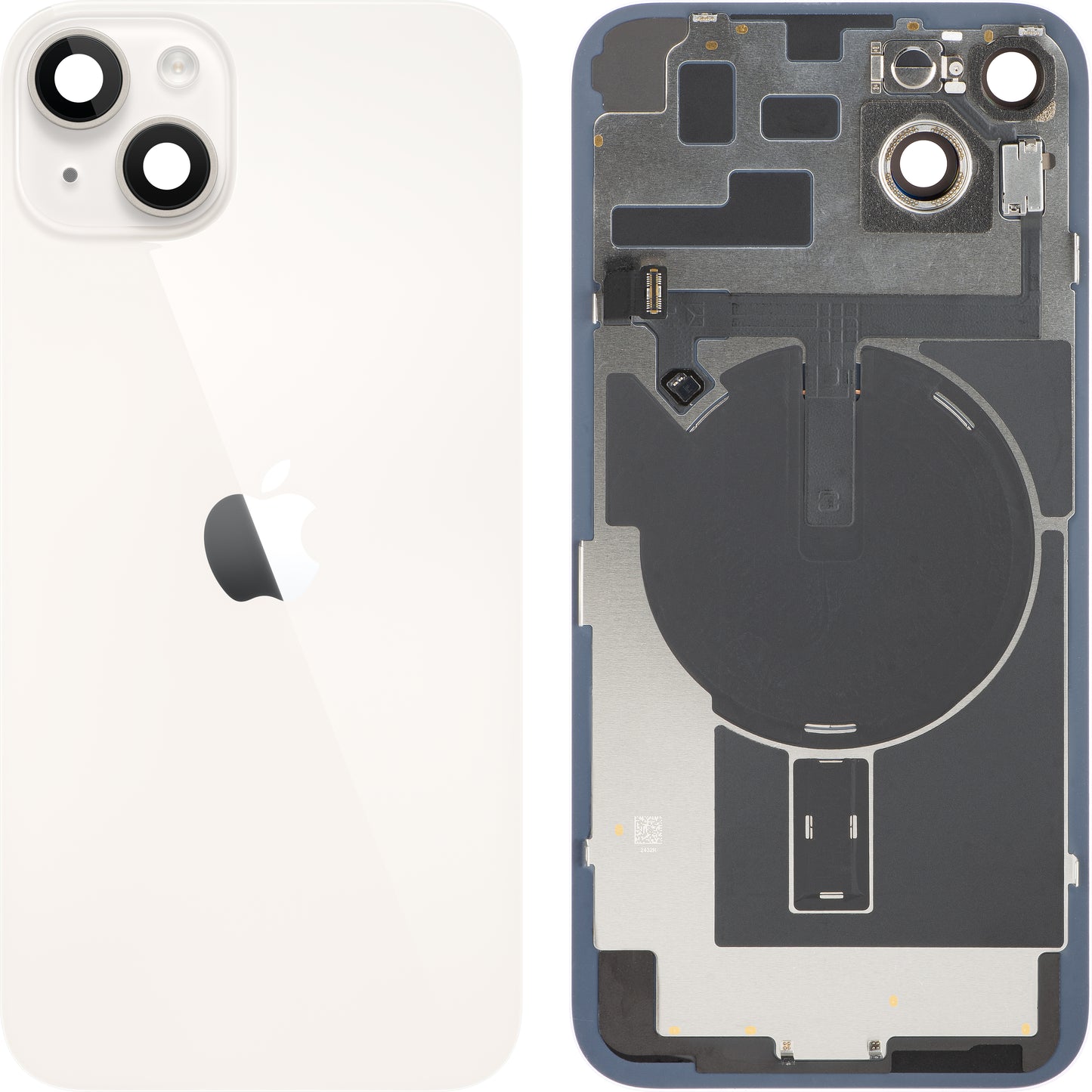 Batterijdeksel Apple iPhone 14 Plus, Met Middenbehuizing, Volledige Onderdelen, Wit (Starlight), Swap