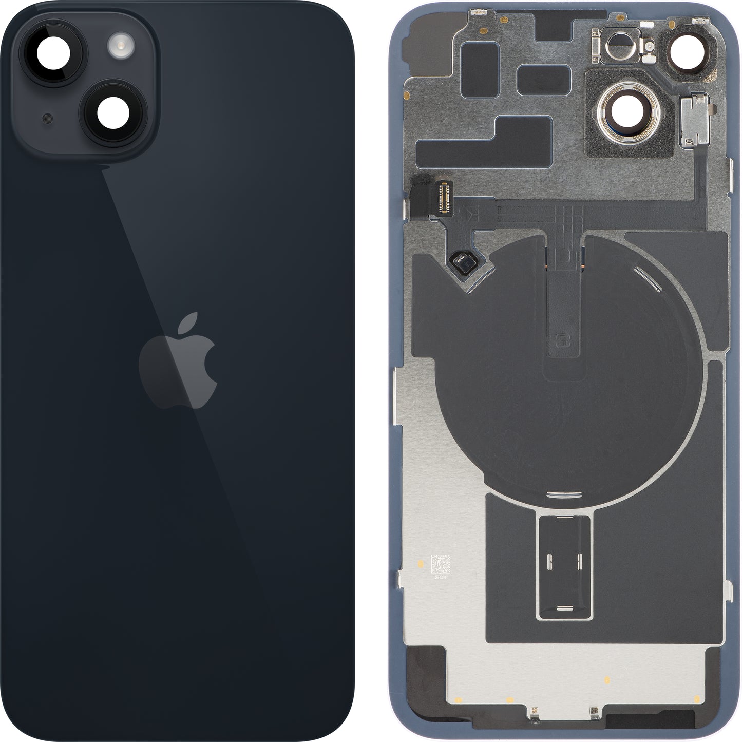 Apple iPhone 14 Plus Battery Cover, With Middle Frame, Full Parts, Black (Midnight), Swap