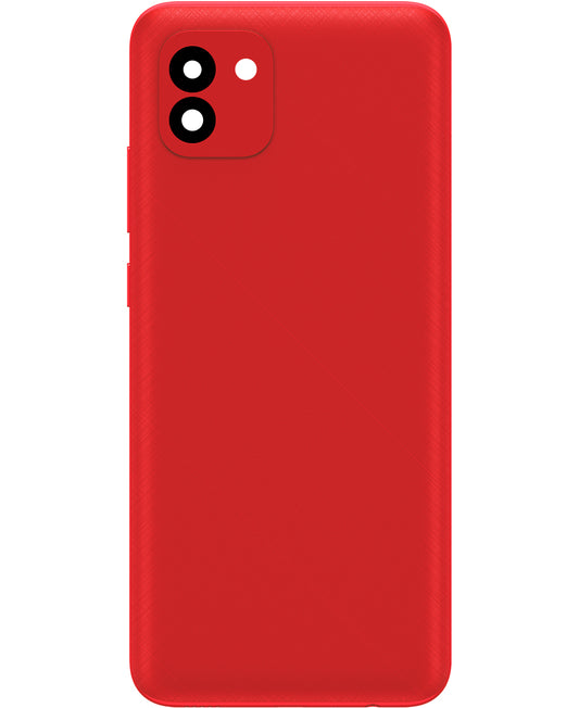 Batterijklep compatibel met Samsung Galaxy A03 A035, Versie F, Rood