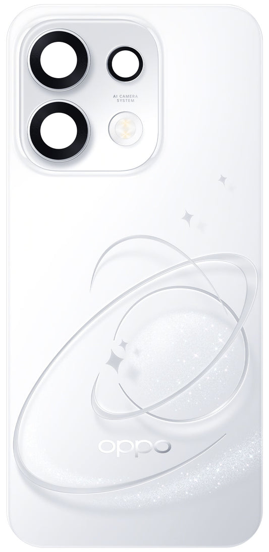 Batterijdeksel Oppo Reno16 F / Reno16 FS, Zilver (Pop White), Service Pack 621033001109