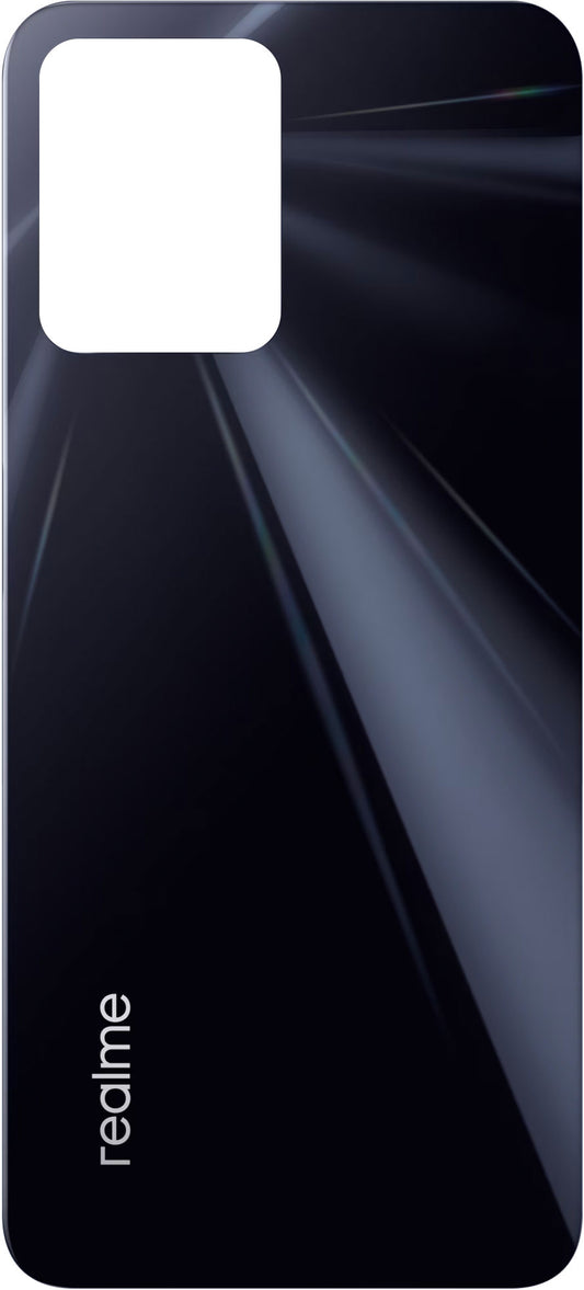 Batterijdeksel Realme C35, Zwart (Glowing Black), Service Pack 4710671