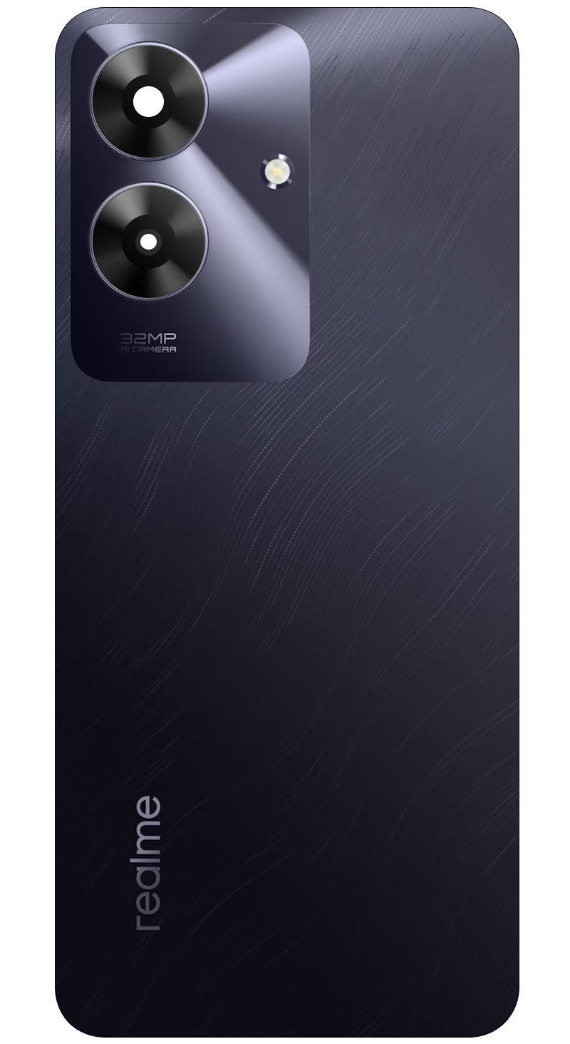 Batterijdeksel Realme Note 60, Zwart (Marble Black), Service Pack 621033000293