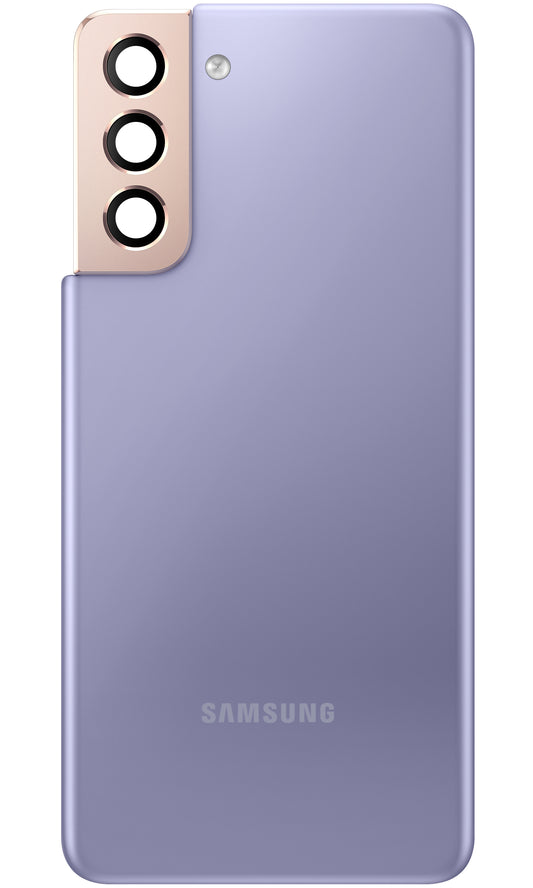 Battery Cover Samsung Galaxy Galaxy S21 5G G991, with Back Camera Glass, Purple, Second Hand