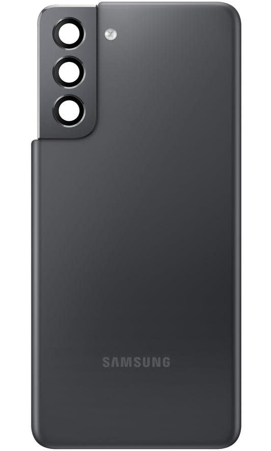 Samsung Galaxy S21 5G G991 Battery Cover, with Flash Glass - Rear Camera Glass, Gray (Phantom Gray), Second Hand