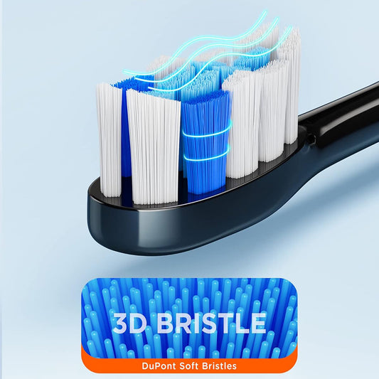 Reservekop GCS2 voor Elektrische Tandenborstel Bitvae S2, Set van 4 stuks, Zwart