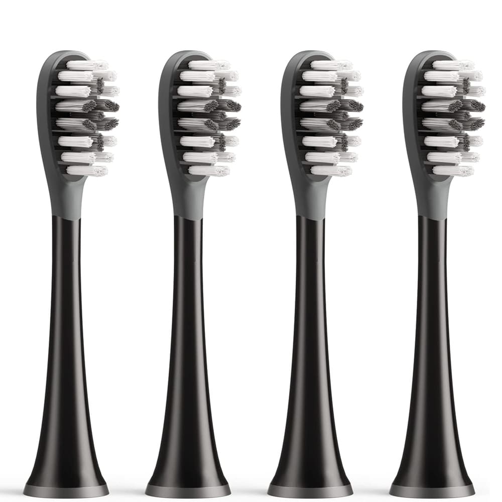 Reservekop Gum Care voor Elektrische Tandenborstel Bitvae S2 / S3, Set van 4 stuks, Zwart