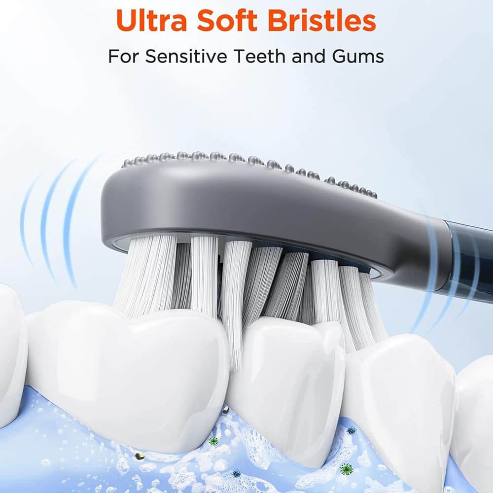 Reservekop Gum Care voor Elektrische Tandenborstel Bitvae S2 / S3, Set van 4 stuks, Zwart