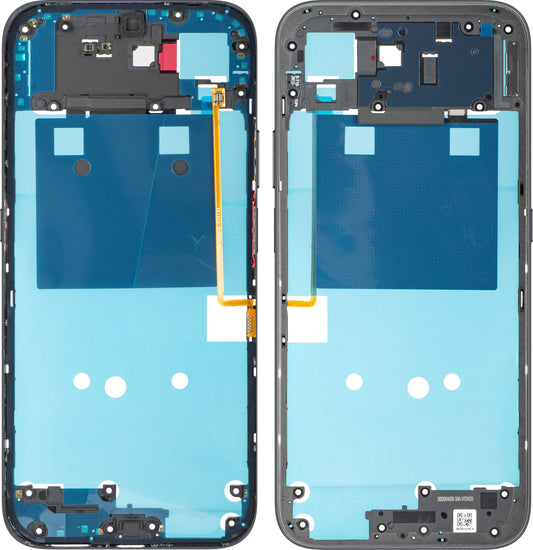 Middenbehuizing Honor 600 Smart, Zwart (Velvet Black), Service Pack 9707ADNR