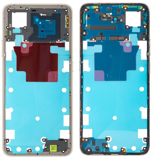 Middenbehuizing Honor X7d 5G, Goud (Desert Gold), Service Pack 9707ACDS