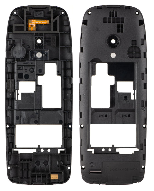 Middenbehuizing voor NOKIA 6310 (2024), Zwart