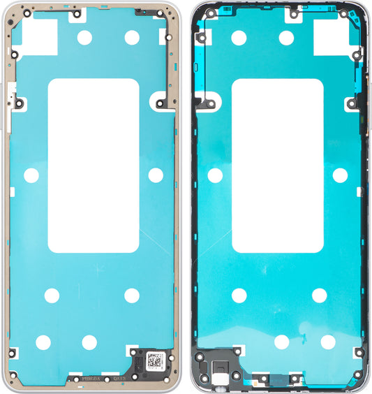 Middenbehuizing Oppo A5 4G, Zilver (Mist White), Service Pack 612118001142
