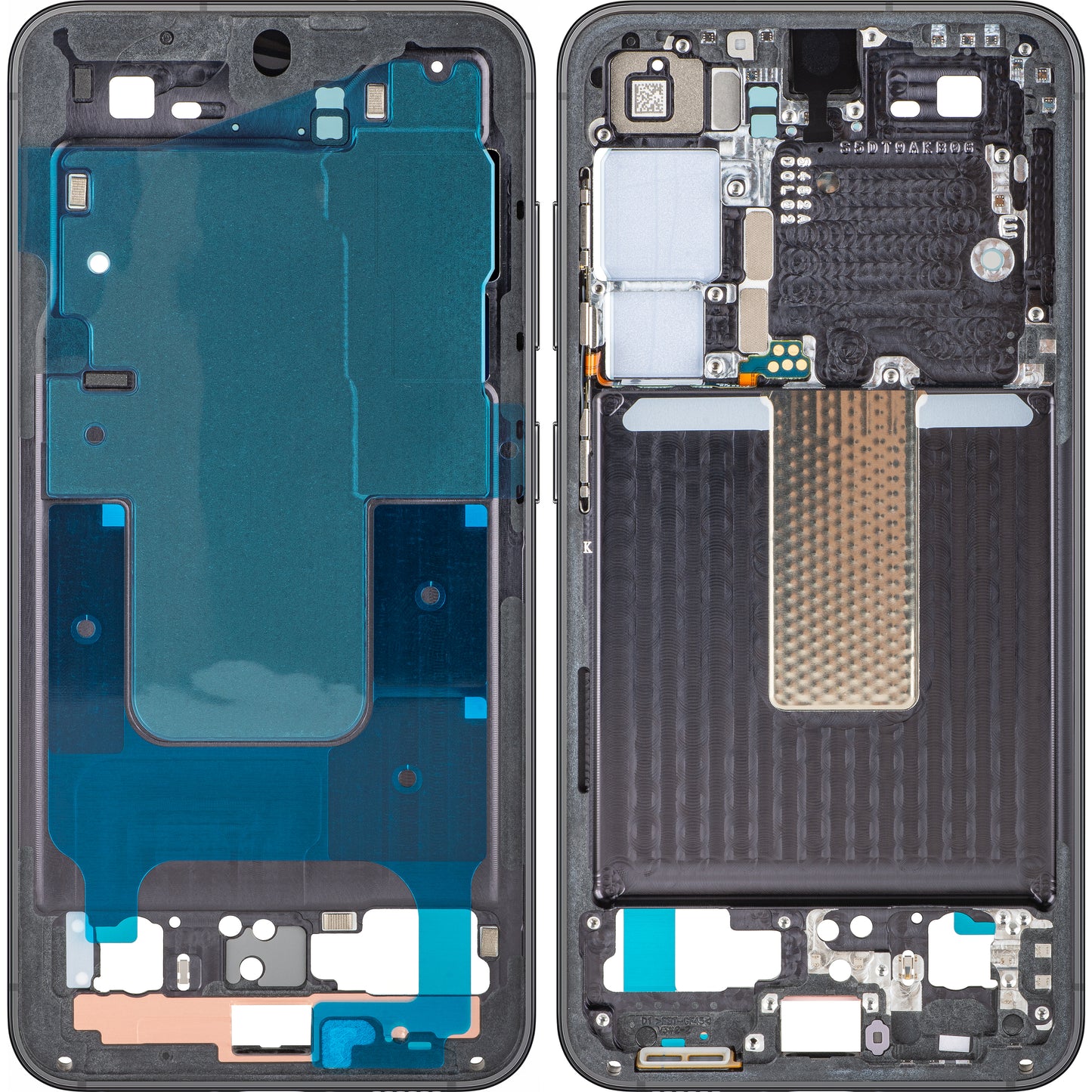 Middenbehuizing Samsung Galaxy S23 S911, Zwart (Phantom Black), Service Pack GH96-15624A