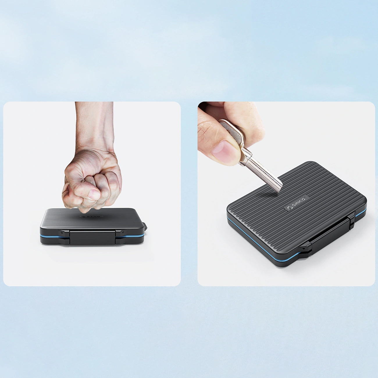 Orico PHCD-3 Beschermhoes voor SD / microSD geheugenkaarten, Zwart