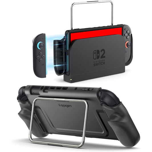 Spigen Dual Grip Pro Beschermhoes voor Nintendo Switch 2, Zwart ACS10196