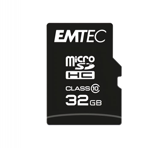 Geheugenkaart microSDHC Emtec C10 Classic, 32Gb, Klasse 10, Met Kaartlezer en Adapter ECMSDM32GHC10CGRA2
