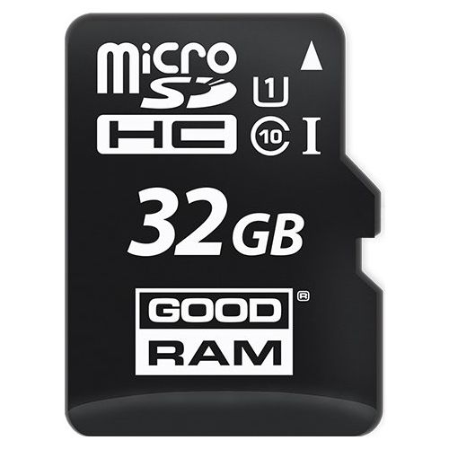 GoodRam microSDHC Geheugenkaart, 32Gb, Klasse 10 / UHS-1 U1, Met Adapter