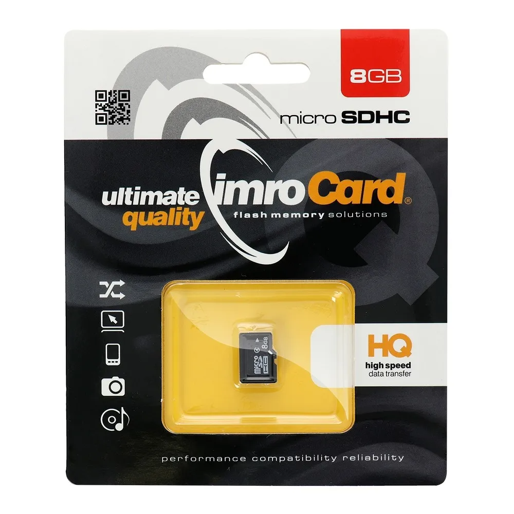 Imro microSDHC Geheugenkaart, 8Gb, Klasse 4