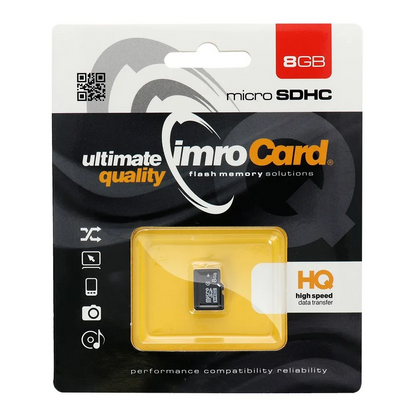 Imro microSDHC Geheugenkaart, 8Gb, Klasse 4