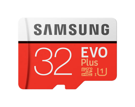 Samsung Evo Plus microSDHC Geheugenkaart, 32Gb, Klasse 10 / UHS-1 U1, Met Adapter MB-MC32GA/APC