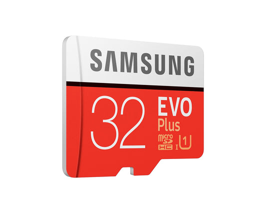 Samsung Evo Plus microSDHC Geheugenkaart, 32Gb, Klasse 10 / UHS-1 U1, Met Adapter MB-MC32GA/APC
