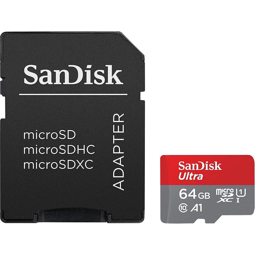 SanDisk Ultra Android A1 microSDXC Geheugenkaart, 64Gb, Klasse 10 / UHS-1 U1, Met Adapter SDSQUAB-064G-GN6MA