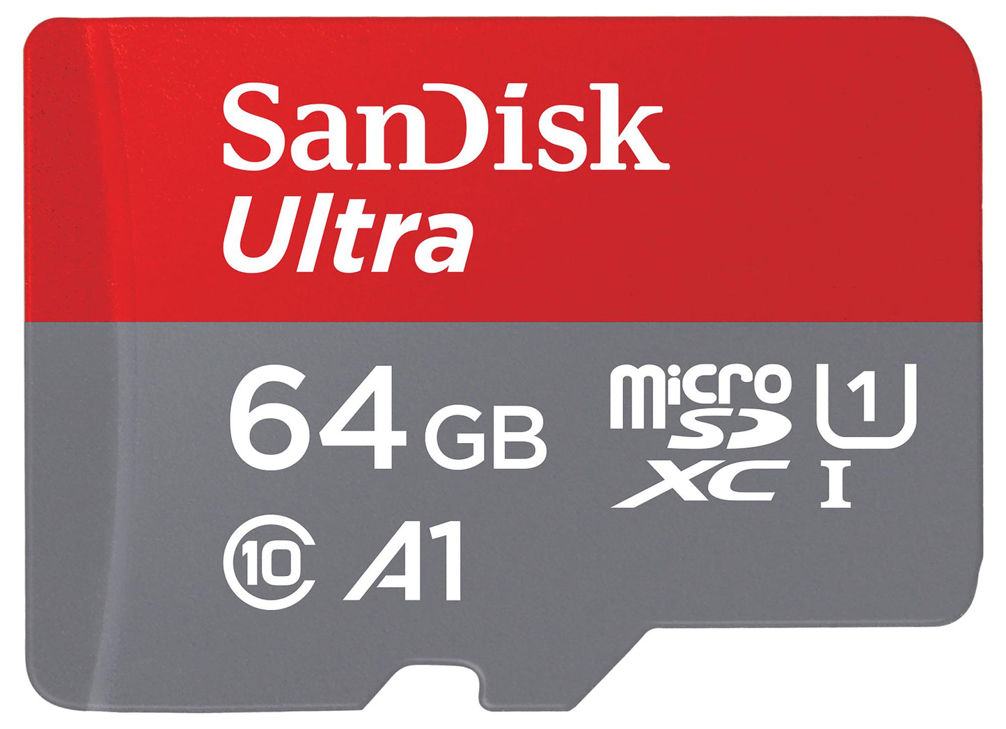 SanDisk Ultra Android A1 microSDXC Geheugenkaart, 64Gb, Klasse 10 / UHS-1 U1, Met Adapter SDSQUAB-064G-GN6MA